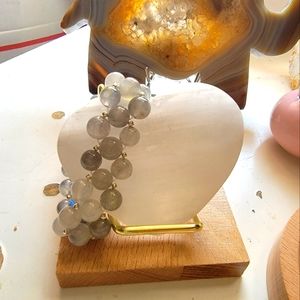 Blue Moonstone Bracelet Natural Stone